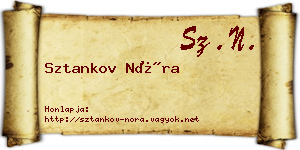 Sztankov Nóra névjegykártya